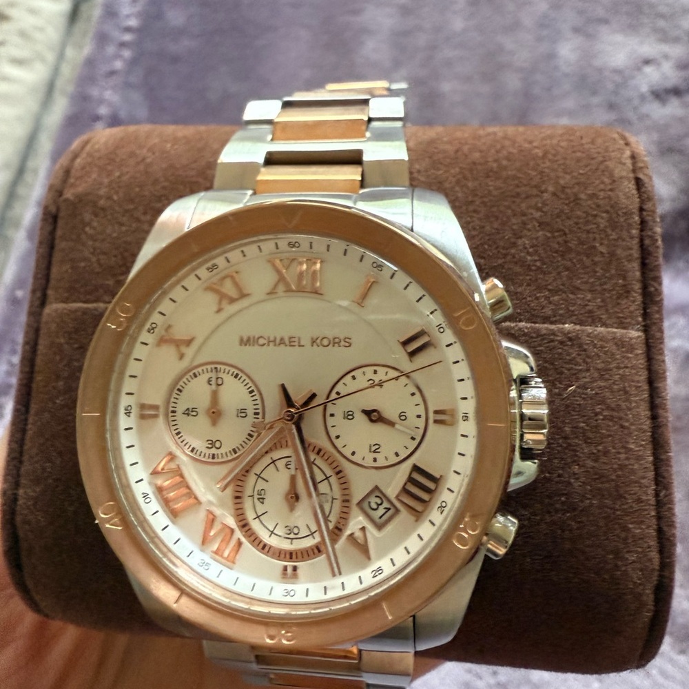 Michael Kors Rose Gold and Silver Watch